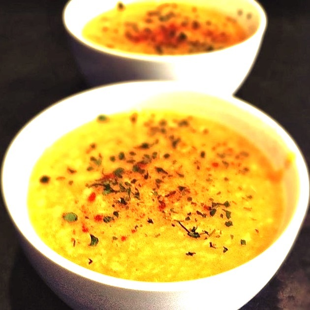 Beans and Peas Red Lentil and Yellow Split Pea Soup Made with a