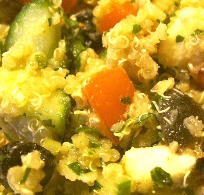 Veggie, Almond, and Raisin Quinoa Salad Salad Quinoa Salad Abifa